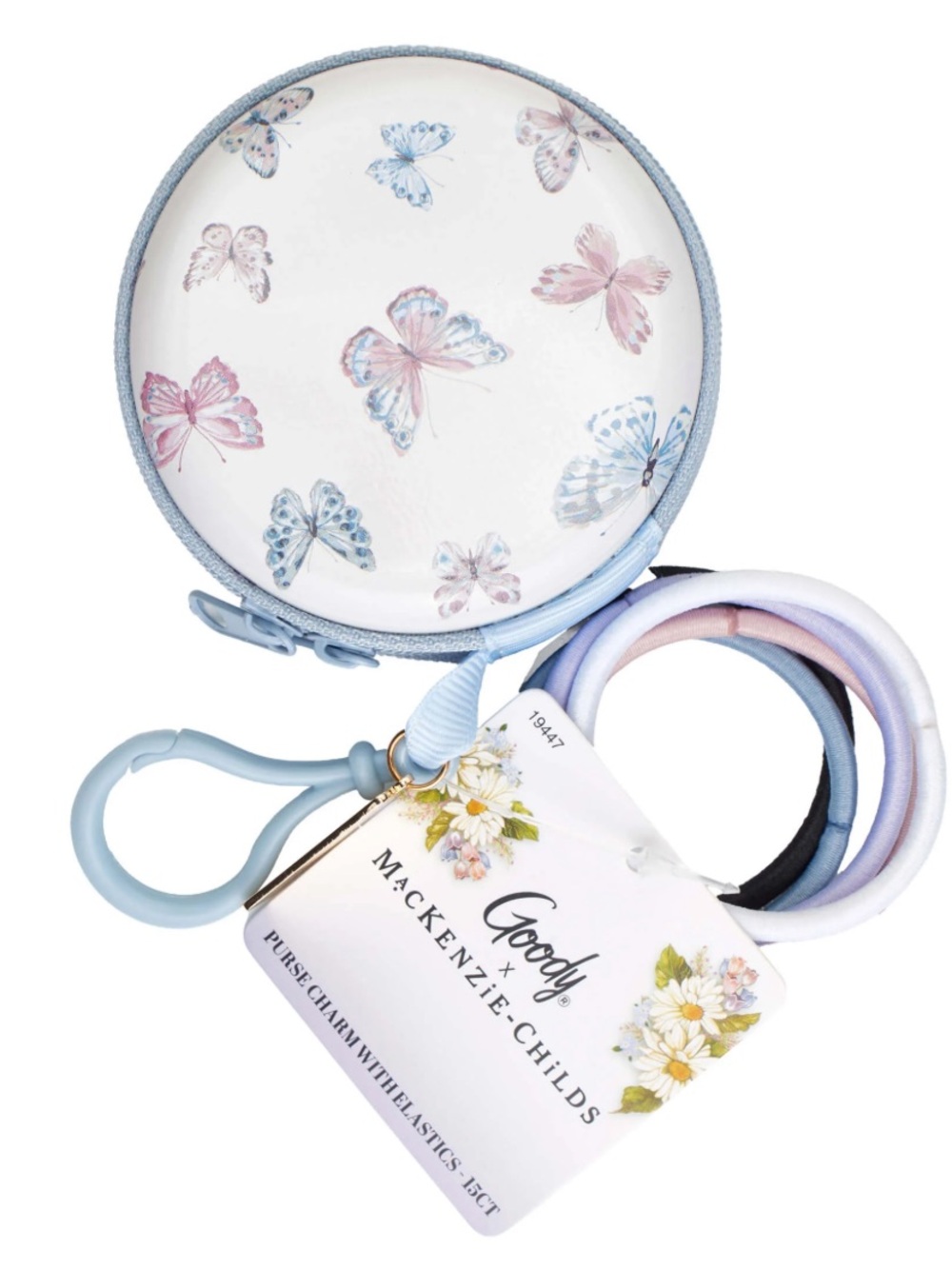 Goody x MacKenzie Childs LIMITED EDITION Butterfly Purse Charm w/ Hair Elastics